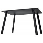 Стол ТИК ТАК 120  Белый мрамор MATTE, керамика / Черный каркас М-City