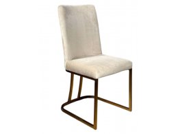 Стул обеденный Пресли DC-3024, 42х44х92, бежевый/матовое золото Стул обеденный Пресли DC-3024, 42х44х92, бежевый/матовое золото
