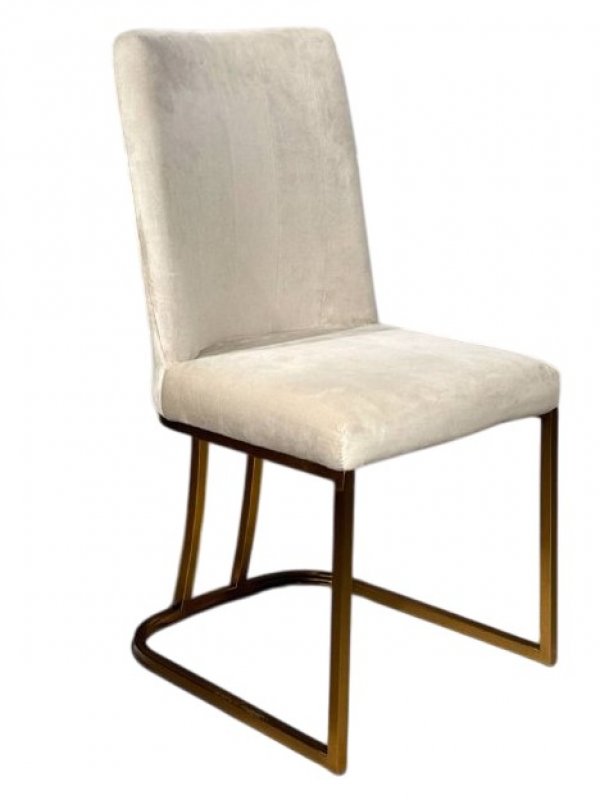 Стул обеденный Пресли DC-3024, 42х44х92, бежевый/матовое золото