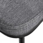 Стул полубарный Lucas 2 серый шенилл с чёрными ножками