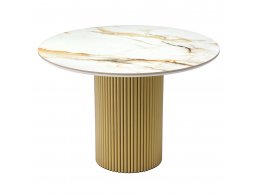 Стол Aura D110, керамогранит Calacatte gold