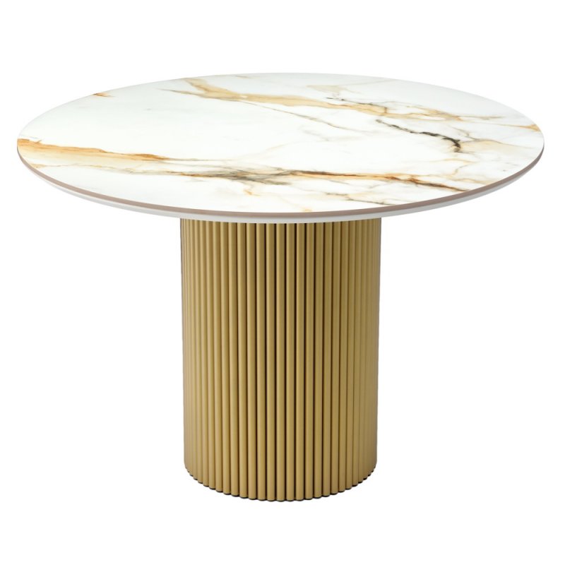 Стол Aura D110, керамогранит Calacatte gold