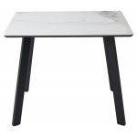 Стол ТИК ТАК 90  PANDORA LIGHT, керамика / Черный каркас М-City