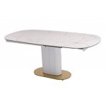 Стол обеденный раскладной Атриум-2 MC3035-140W, 140(30+30)х100х77 см, белая керамика