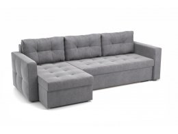 Диван раскладной Grace угловой серый, велюр Диван раскладной Grace угловой серый, велюр