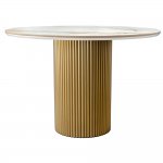 Стол Aura D110, керамогранит Calacatte gold