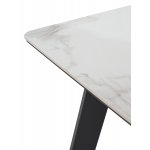 Стол ТИК ТАК 90  PANDORA LIGHT, керамика / Черный каркас М-City