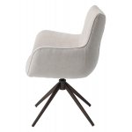 Стул PRATO 360 град поворот с возвратом BOSTON-102 латте, ткань / медный брашированный, ®DISAUR