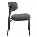 Стул Lucas 2 серый шенилл с чёрными ножками