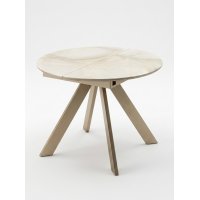 Стол БОНЖУР 100 цвет ONYX SOFT CREAM, керамика / ШАМПАНЬ каркас Стол БОНЖУР 100 цвет ONYX SOFT CREAM, керамика / ШАМПАНЬ каркас