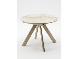 Стол БОНЖУР 100 цвет ONYX SOFT CREAM, керамика / ШАМПАНЬ каркас Стол БОНЖУР 100 цвет ONYX SOFT CREAM, керамика / ШАМПАНЬ каркас