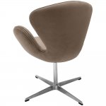 Кресло SWAN STYLE CHAIR, бежевый, искусственная замша Кресло SWAN STYLE CHAIR, бежевый, искусственная замша
