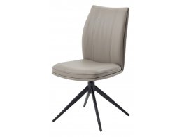 Стул YOHAN 360 град. поворот. HF017-09 Латте, экокожа / Черный, ®DISAUR