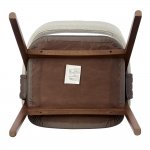 Стул KELLI бежевый букле, экокожа коричневая, орех