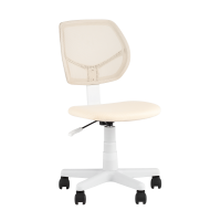 Кресло компьютерное детское ЛОЛО бежевый пластик белый