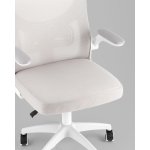 Кресло офисное TopChairs Core серый с подголовником пластик белый