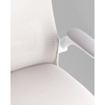 Кресло офисное TopChairs Core серый с подголовником пластик белый