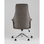 Кресло офисное TopChairs Neoma серый экокожа