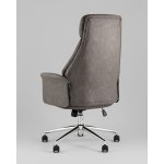 Кресло офисное TopChairs Neoma серый экокожа