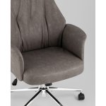 Кресло офисное TopChairs Neoma серый экокожа