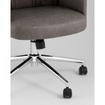 Кресло офисное TopChairs Neoma серый экокожа