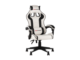 Кресло спортивное TopChairs Shadow бело-черный