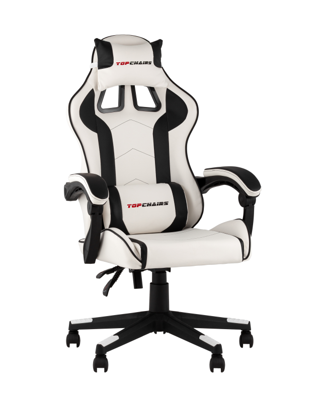 Кресло спортивное TopChairs Shadow бело-черный