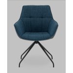 Кресло вращающееся Кимберли рогожка/замша синий