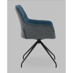 Кресло вращающееся Кимберли рогожка/замша синий