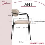 Стул Ant букле латте Стул Ant букле латте