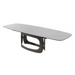 Стол ЛУССО (LUSSO) 200 БЕЛЫЙ МРАМОР TL-326, испанская керамика / Теплый графит каркас, ®DISAUR