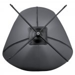 Кресло HUG тёмно-серый, экокожа, шенилл