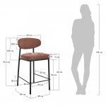 Стул полубарный Lucas 2 терракотовый шенилл с чёрными ножками Стул полубарный Lucas 2 терракотовый шенилл с чёрными ножками