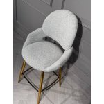 Стул барный Виола BS1241-WT, 55х46х105 см, белый крем/золото