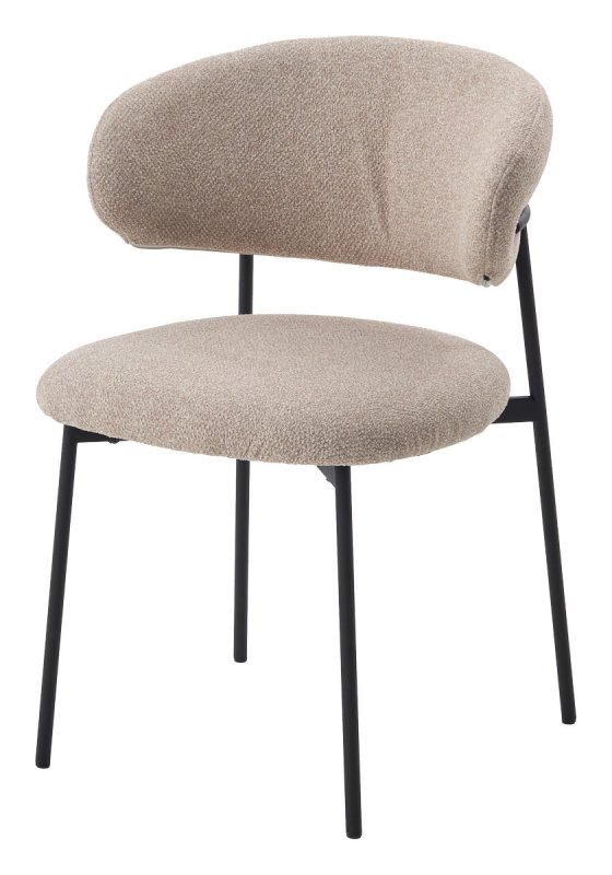 Стул TREND NS04 Крем, букле / черный каркас, М-City