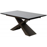 Стол ARKELL 180 GREY, стекло BUBBLE  / Шоколадное золото каркас ®DISAUR