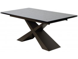 Стол ARKELL 180 GREY, стекло BUBBLE  / Шоколадное золото каркас ®DISAUR