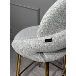 Стул барный Виола BS1241-WT, 55х46х105 см, белый крем/золото