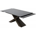 Стол ARKELL 180 GREY, стекло BUBBLE  / Шоколадное золото каркас ®DISAUR