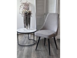 Стул БЕРТИ 360 град. поворот. B22 Серый, велюр / черный каркас, М-City