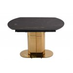 Стол обеденный раскладной Атриум-2 MC3035-140B, 140(30+30)х100х77 см, черная керамика