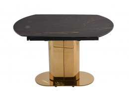 Стол обеденный раскладной Атриум-2 MC3035-140B, 140(30+30)х100х77 см, черная керамика Стол обеденный раскладной Атриум-2 MC3035-140B, 140(30+30)х100х77 см, черная керамика