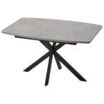 Стол АРИЗОНА 130 БЕТОН ЧИКАГО СВ.СЕРЫЙ / Черный каркас М-City