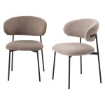 Стул TREND NS04 Крем, букле / черный каркас, М-City