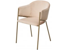 Стул ДИЛЛ, цвет H-06 Бежевый, велюр / шампань каркас М-City