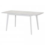 Стол Oslo раскладной 120-160x80x76см, Бетон лайт, белый Стол Oslo раскладной 120-160x80x76см, Бетон лайт, белый