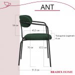 Комплект из 2-х стульев Ant букле зелёный Комплект из 2-х стульев Ant букле зелёный