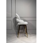 Стул барный Виола BS1241-WT, 55х46х105 см, белый крем/золото