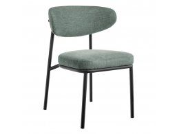 Стул Lucas 2 шалфей шенилл с чёрными ножками