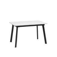 Стол Batu new 120-160/80/76 столешница ЛМДФ азул оникс подстолье металл черный